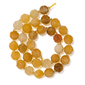 14 tipos de cuentas de jade de loto de 10 mm, cuentas redondas de jade talladas en forma de flor, gemas florales sueltas, abalorios espaciadores para la fabricación de joyas - Product Image 4