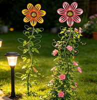 2er-Set Blumentopf-Kletterpflanzen Rostfreie Garantie Fächerförmiges Metall-Gartenspalier für Jasmin-Wachstum