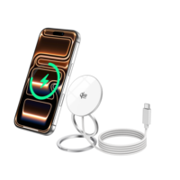 Chargeur sans fil Qi2.2 magnétique 25W à charge rapide pour téléphone et écouteurs, chargeur sans fil 2 en 1