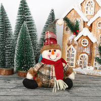 Pendentif en peluche Père Noël, Bonhomme de neige, Renne, Poupée de Noël pour décoration de sapin, maison et fête de Noël