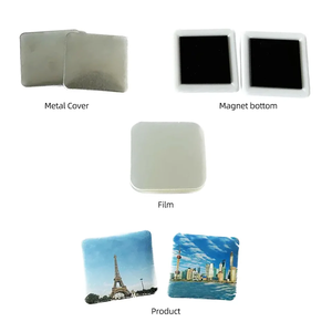 Pink Color 50*50mm 2*2inch Square Fridge Magnet Button Maker <strong>Badge</strong> <strong>Making</strong> Machine <strong>Kit</strong> with 100sets Magnet Materials - Product Image 4