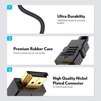 Câble HDMI SY haute vitesse 18 Gbps plaqué or, câble HDMI ultra HD, câble HDMI mâle-mâle 1m-30m
