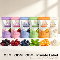 Collagène marin OEM ODM, acide hyaluronique, vitamine C, biotine en poudre 300g, étiquette privée, prix d'usine, vente en gros