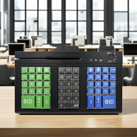 Venta caliente KB66 POS programable USB Teclado mecánico Cherry MX teclado con lector de tarjetas de 3 pistas para sistemas POS