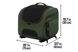 Örgü pencere, ayarlanabilir askıları ve yansıtıcı aksan ile büyük köpekler için dayanıklı su geçirmez motosiklet evcil hayvan taşıyıcı - Product Image 4