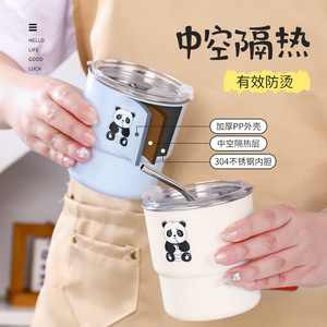 304 Stainless Steel Tumbler Double Wall Vacuum With Straw Straight Cup Travel Portable Insulated Coffee Mug - Product Image 2