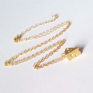 Drôle Petit Collier Fromage Or Collier Ami Collier 3D Or Fromage Suisse Charme Pour Enfants - Product Image 2