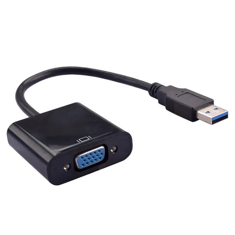 wholesale USB 3.0 A male to VGA female adapter for windows laptop cable with drive disk