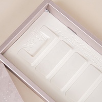 Boîte à chocolat en papier de luxe personnalisée en deux parties avec plateau d'insertion en blister argenté, impression offset, boîte cadeau pour biscuits