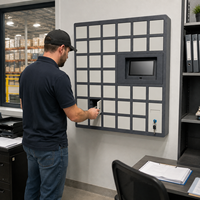 Armoire à clés murale intelligente pour gérer les clés, solution de gestion électronique de clés pour usage commercial, gain de place