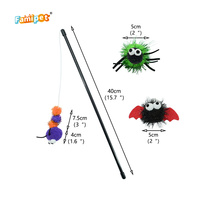 Famipet Fabricant – Nouveau jouet interactif pour chat, bâton de chat amusant avec design d'insecte sur le thème d'Halloween, avec herbe à chat