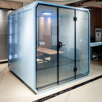 Cabine de bureau Poste de travail acoustique moderne Réunion en ligne 6 sièges Pod de salle de bain préfabriqué
