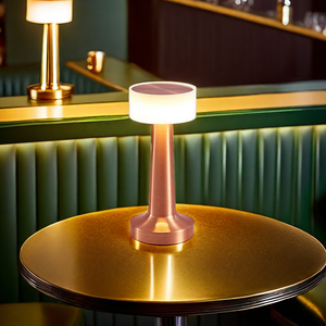 Expédition d'usine Led Rétro Or Lampe De Table Rechargeable Capteur Tactile Sans Fil Lampe De Bureau Pour Bar Restaurant Café Salon R - Product Image 2