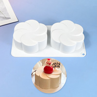 Moule à gâteau en silicone transparent en forme d'éventail pour mousse, 4 pouces, outil de cuisson de qualité alimentaire, réutilisable et résistant à la chaleur, pour l'exportation