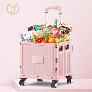 Winkelwagentje Fabrieksopslag Organizer Boodschappenwagen Opvouwbare Winkelwagen Tassen Trapwagen Opvouwbare <span class=keywords><strong>Trolley</strong></span> - Product Image 6