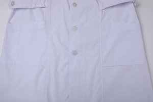 Uniformes de Hospital, Bata Quirúrgica Blanca con Cuello de Juez, Delantal para Enfermera y Doctor, Bata de Laboratorio Blanca Cómoda y Transpirable - Product Image 5