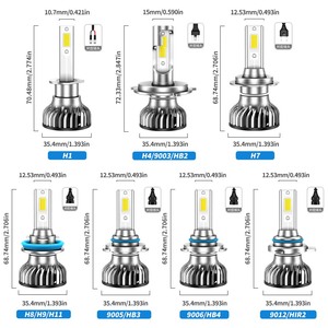 공장 S7-DOB 자동차 Led 라이트 헤드 라이트 LED H1 H3 H7 H11 9005 9006 H4 Canbus 기능 12V Led 헤드 라이트 H4 하이 로우 빔 - Product Image 6
