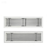 Grille de plafond décorative pour climatiseur, diffuseur linéaire en plastique à lames épaissies double couche pour entrepôt