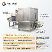 FENGXIANG 3-in-1 Automatische Ananas Schilmachine, Schil, Snijd, Verwijder Top, Staart en Ogen, 1200 stuks/uur voor Maleisische fruitplanten