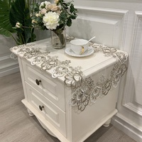 Table de chevet de style nordique TaiGen et housse anti-poussière pour four à micro-ondes en polyester de couleur unie pour la maison et l'hôtel