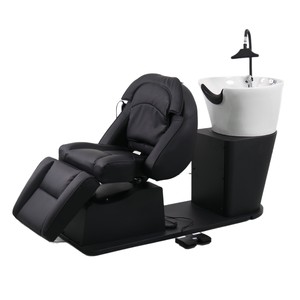 Sillón Moderno Japonés para Lavado de Cabello con Elevación Eléctrica y Lavabo de Cerámica para Salón, Cuidado, Masajes y Lavado de Cabello - Product Image 3