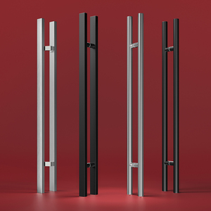 Poignée de <span class=keywords><strong>porte</strong></span> en verre pour entrée de bureau, ronde, carrée, longue, en acier inoxydable, moderne, pour <span class=keywords><strong>porte</strong></span> d'entrée en verre ou en <span class=keywords><strong>bois</strong></span>, grande poignée de <span class=keywords><strong>porte</strong></span> - Product Image 1