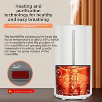 Humidificador de Escritorio Explosions, 5L de Gran Capacidad, Calefacción Inteligente, Funciona con Corriente Alterna, Silencioso, con Función de Temporizador