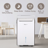 Déshumidificateur portable commercial à faible consommation d'énergie 220v R290, sûr, 35L, purificateur d'air