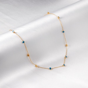 Collar con Colgante de Acero Inoxidable Chapado en Oro de 18k, Diseño Nuevo y Lindo de Ojos Azules, Joyería Popular 2022 - Product Image 3