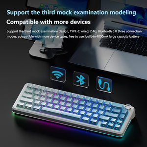 Weikav WK68 Mechanical Keyboard Tri Mode Wireless Keyboard Custom Hot Swap <strong>RGB</strong> 4000mAh with Knob Gaming Keyboard - Product Image 5