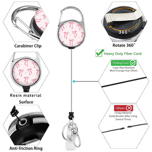 Factory wholesale <b>bow</b>-shaped women's card <b>holders</b>, campus meal cards, factory worker badges, work ID cards, and ID clips. - Product Image 4