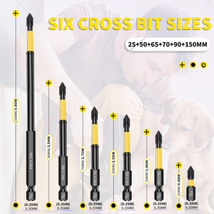 Guest Quality Magnetic Phillips PH2 <b>Screwdriver</b> <b>Bit</b> <b>Set</b> S2 Steel Industrial Grade Polishing Finish - Product Image 4