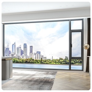 Ventanas Corredizas de Aluminio Negro Modernas Personalizadas, Insonorizadas, con Certificación Energy <span class=keywords><strong>Star</strong></span>, Aislamiento Térmico, para Piso y Techo, con Garantía de por Vida - Product Image 2