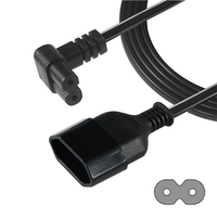 Câble d'alimentation Schuko IEC C7 à 90 degrés avec prise UE à 2 broches en PVC ignifuge vers connecteur Figure-8