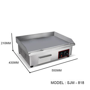 22 "thương mại điện Vỉ nướng điện <span class=keywords><strong>Countertop</strong></span> Flat Top vỉ nướng nhà hàng nướng 3000 Wát thép không gỉ Vỉ nướng điện - Product Image 2