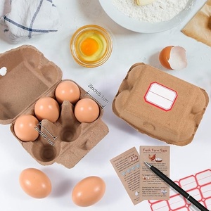 Cartons <span class=keywords><strong>à</strong></span> œufs en papier naturel biodégradables en gros pour poulets, barquettes et boîtes d'emballage réutilisables pour œufs - Product Image 2
