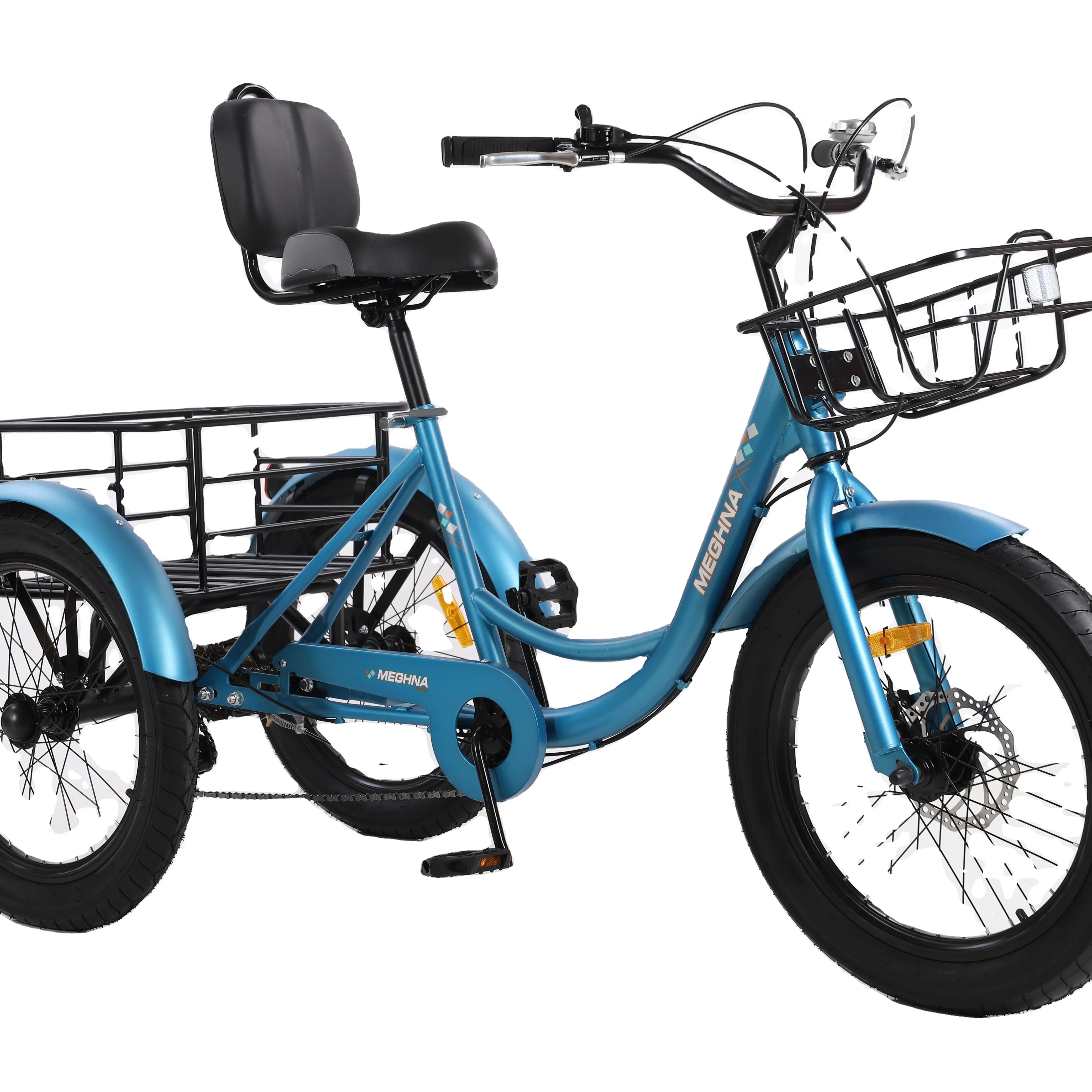 Europa Magazijn Elektrische Cargo Fiets 250W Met 4 Babyzitje Familie Cargo Elektrische Fiets 3 Wheeler