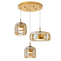 Lustre de restaurant moderne minimaliste style nordique, suspension en verre LED Ra90, dimmable 360°, contrôle Tmall Genie, pour salle à manger
