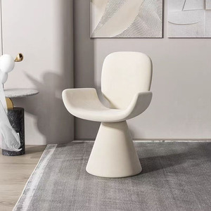 Poltrona Girevole Contemporanea con Schienale Ergonomico Curvo, Comoda Sedia Lounge per <span class=keywords><strong>Casa</strong></span> - Product Image 2