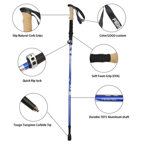 Bastones de Trekking Plegables Feistel de 5 Secciones, Ligeros y de Plegado Rápido para Senderismo Alpino - Product Image 6