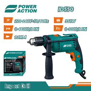 Power <span class=keywords><strong>Action</strong></span> Factory <span class=keywords><strong>Prix</strong></span> de gros 750W Ensemble d'outils de perceuse à percussion électrique - Product Image 3