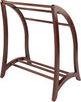 Porte-Draps et Serviettes Autoportant en Bois Massif Courbé Moderne à un Niveau pour Salon, Chambre et Décoration Intérieure