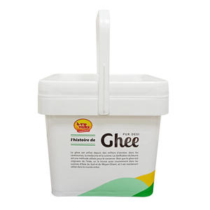 دلو تخزين الطعام البلاستيكي من مادة PP المخصصة ، دلو تخزين الطعام البلاستيكي الأبيض 10 لتر مربع ، دلاء من الدرجة الغذائية مع أغطية - Product Image 3