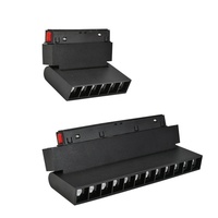 Éclairage sur rail LED magnétique commercial DC48 48V moderne, télescopique, zoomable, à intensité variable, CRI 90 élevé pour hôtel, restaurant, magasin, bureau