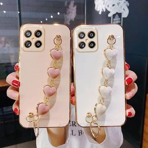 Funda de Silicona con Cadena y Diseño de Corazón para Huawei Honor X8 4g X6 5g 70 50 Pro 60 20 X10 X20 X30i, Compatible con <span class=keywords><strong>Honor70</strong></span> - Product Image 2