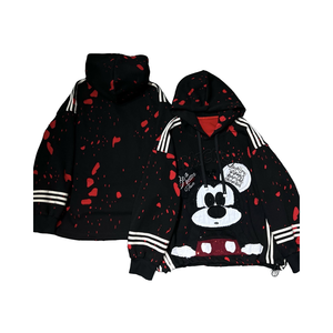 Marque à la mode femmes printemps automne sweats Style Hip Hop conception à capuche artisanat lourd cravate colorant imprimé Anti-rétrécissement - Product Image 4