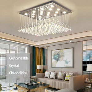 Candelabro LED de cristal K9 de lujo, accesorio de decoración interior de diseño europeo, Hotel, Villa, sala de estar - Product Image 2