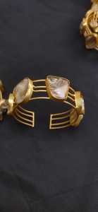 Grand bracelet de perles baroques naturelles de culture d'eau douce Bijoux de mode fins Bracelet manchette de perles brutes irrégulières - Product Image 2