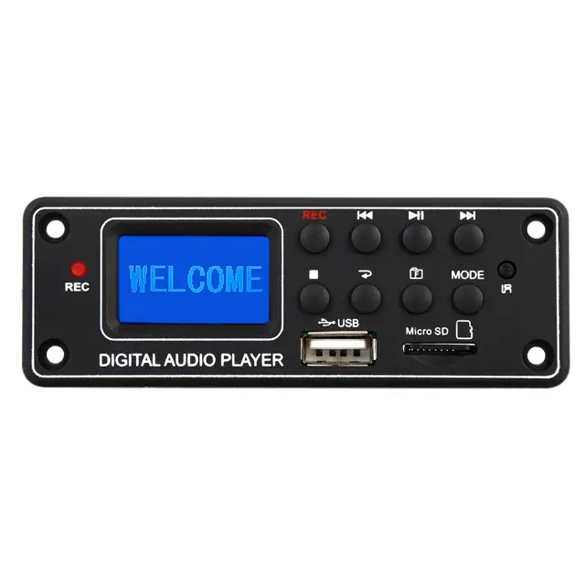 고품질 MP3 모듈 BT USB MP3 플레이어 디코더 모듈 회로 보드 FM SD 기록 도트 매트릭스 LCD TPM-006c