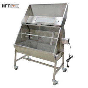 Asador de Acero Inoxidable Grande para Cabras, Cerdos y Pollos con Motor Eléctrico, Barbacoa, Ahumador, Asador de Cordero Entero - Product Image 2